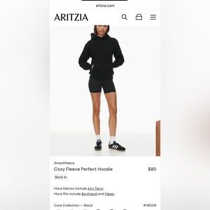 Aritzia TNA black Perfect hoodie